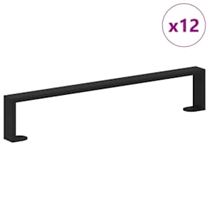Nábytkové nohy 12 pcs Černá 546 x 40,5 x 100 mm Železo - obrázek 2