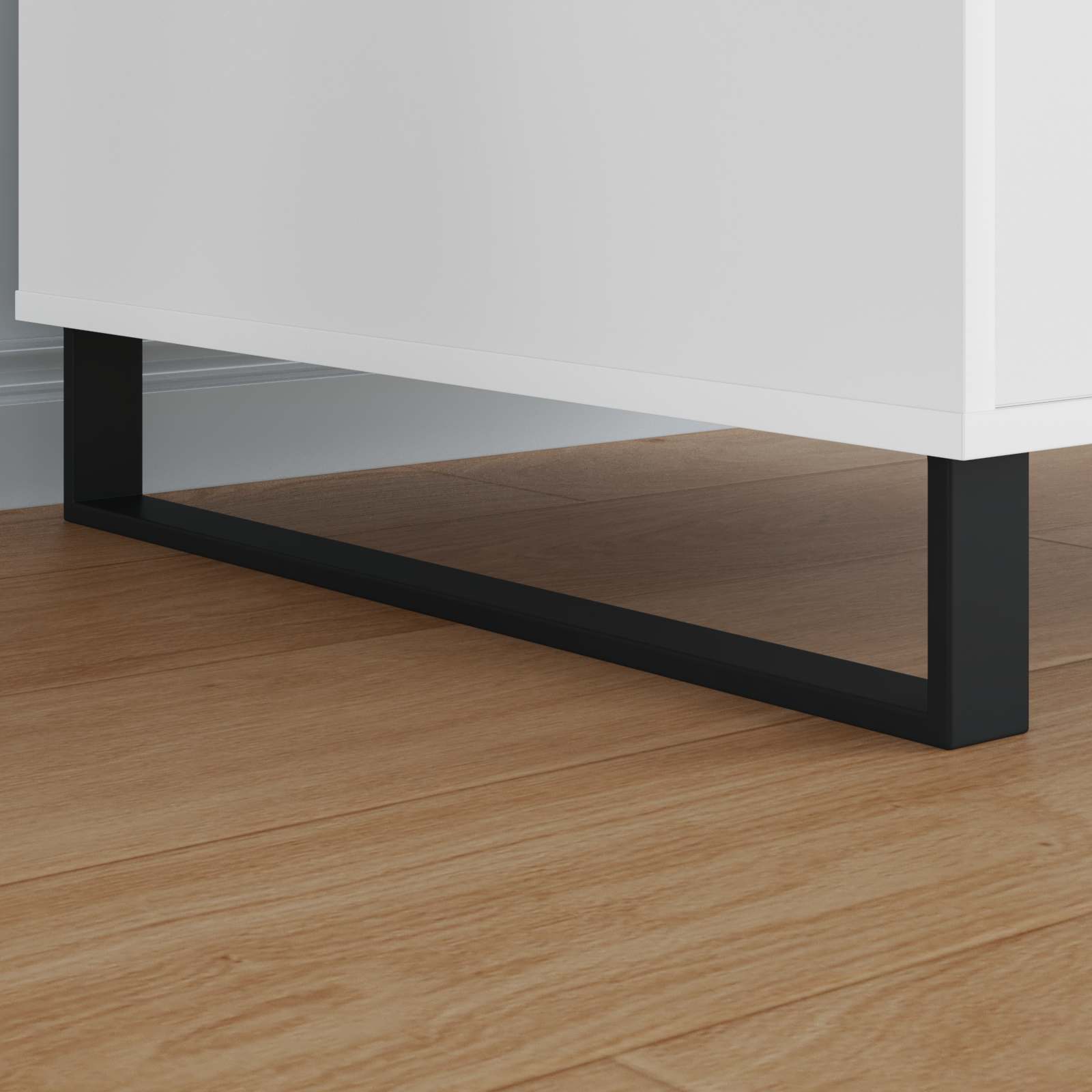 Thumbnail - vidaXL Möbelbeine 2 pcs Schwarz 596 x 40,5 x 100 mm Eisen