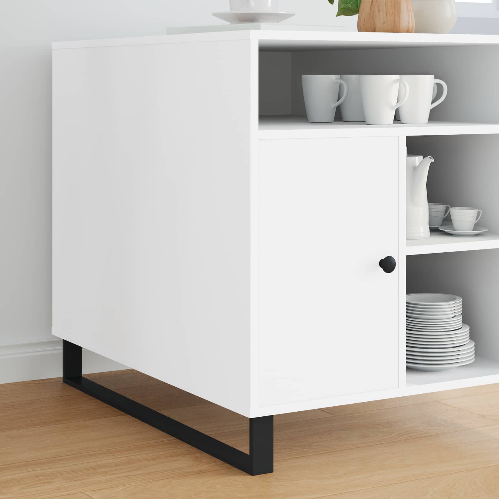 vidaXL Picioare de mobilă 2 pcs Negru 796 x 40,5 x 100 mm Fier