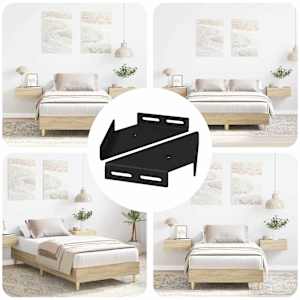 Kotni nosilec 2 pcs Črna 138,5 x 50,5 x 16 mm elezo