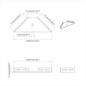 Rohová konzole 2 pcs Černá 138,5 x 50,5 x 16 mm Železo - obrázek 7