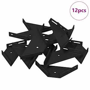 vidaXL Nurgabracket 12 Must 138,5 x 50,5 x 16 mm Raud