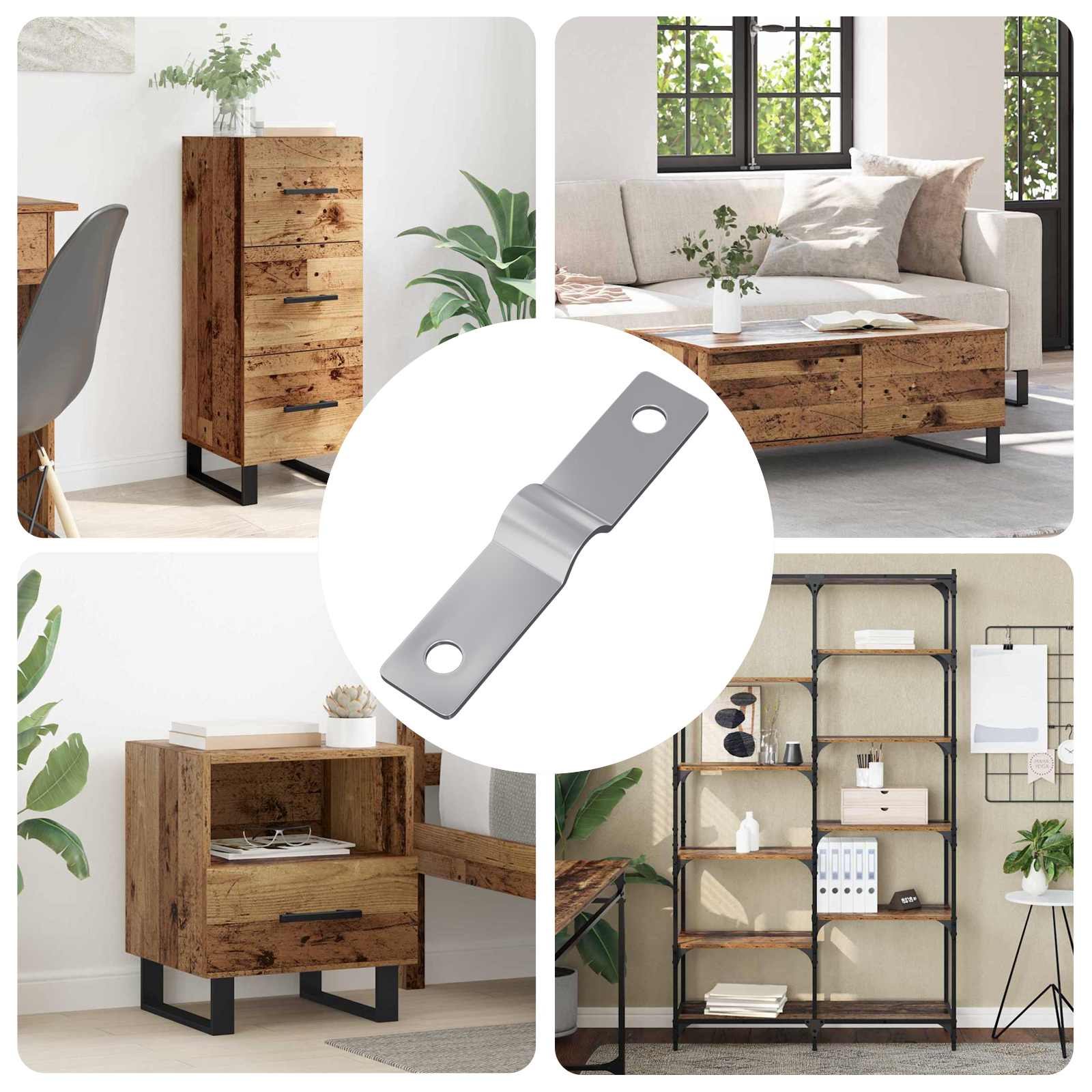 vidaXL Einschlagplatte 12 pcs Silber 50 x 10 x 1,2 mm Eisen