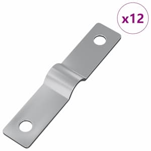 Úderová deska 12 pcs Stříbrná 50 x 10 x 1,2 mm Železo - obrázek 3