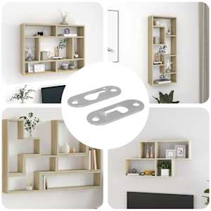 Priključek z vratom 2 pcs srebrna 45 x 16 x 3.5 mm elezo