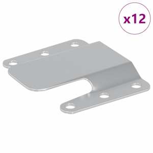 Stropní držák 12 pcs Stříbrná 75 x 66 x 1,4 mm Ocel - obrázek 2