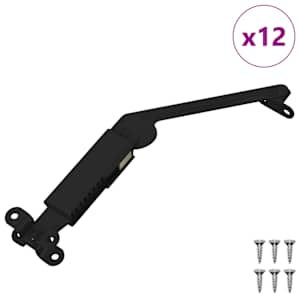 vidaXL Kaantoehing 12 tk Must 192 x 32 x 50 mm Teras