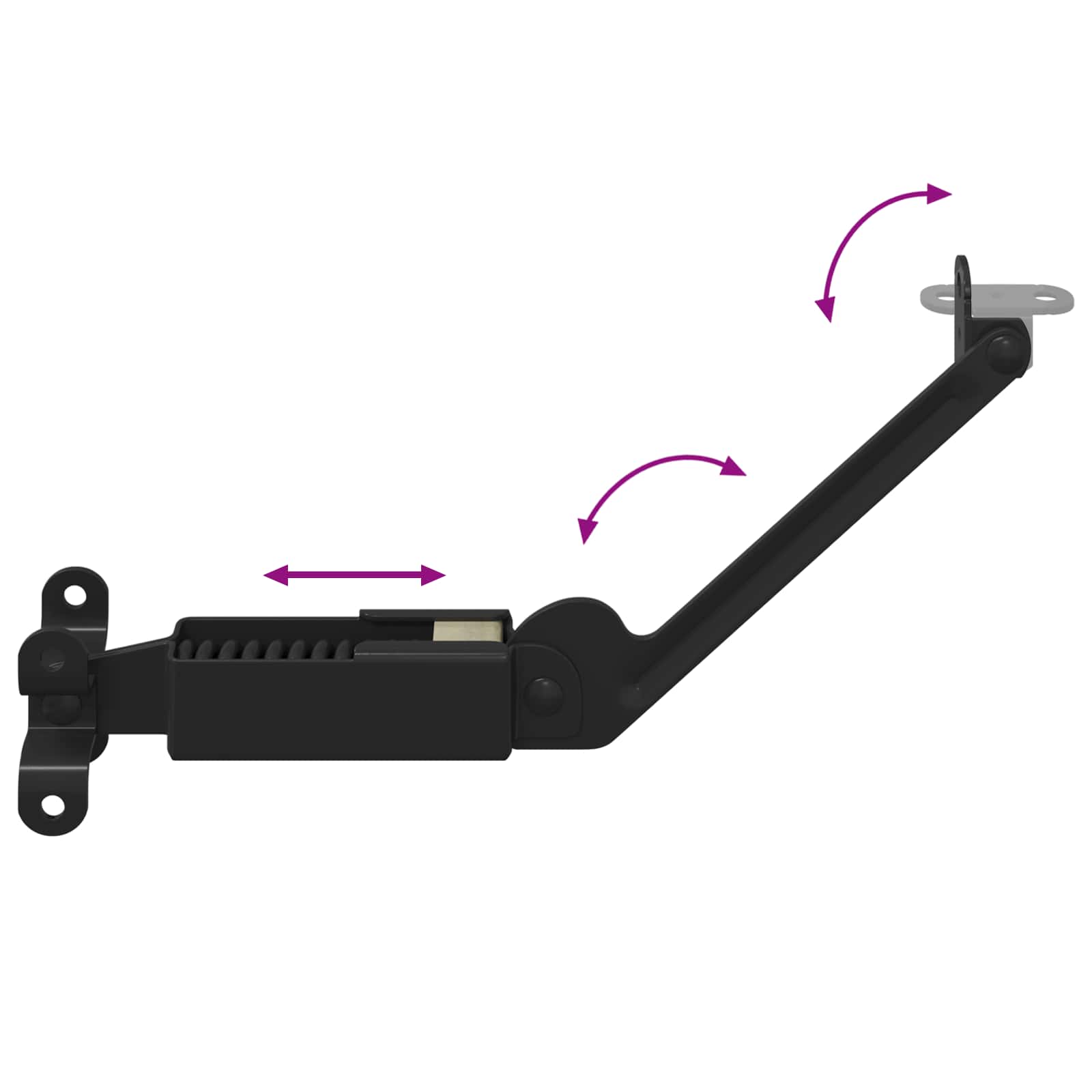 Zatik za podporo pokrova 12 pcs Črna 192 x 32 x 50 mm Jeklo - slika 7