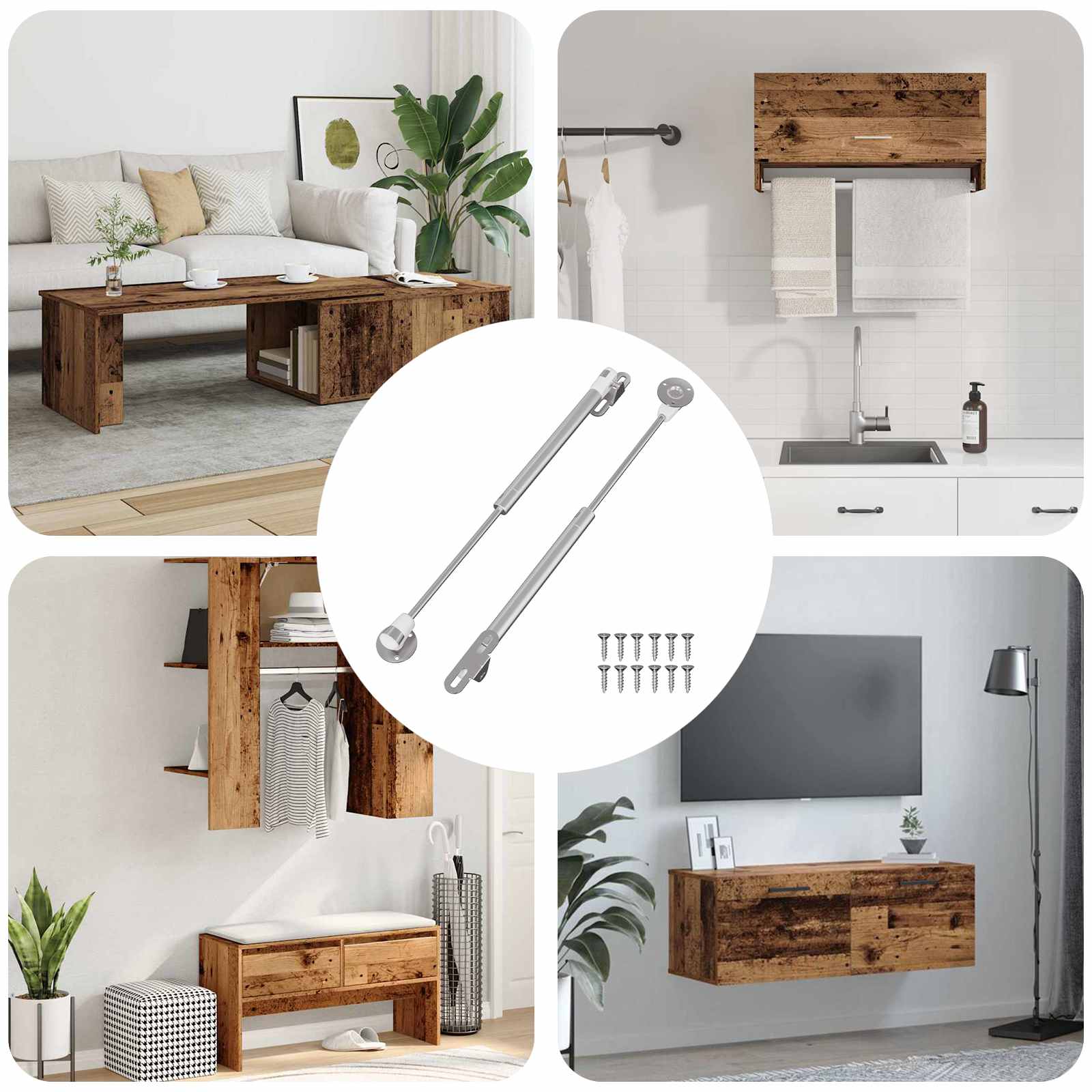 vidaXL Hydraulische Gasfeder 2 pcs Silber 280 x 17 x 16 mm