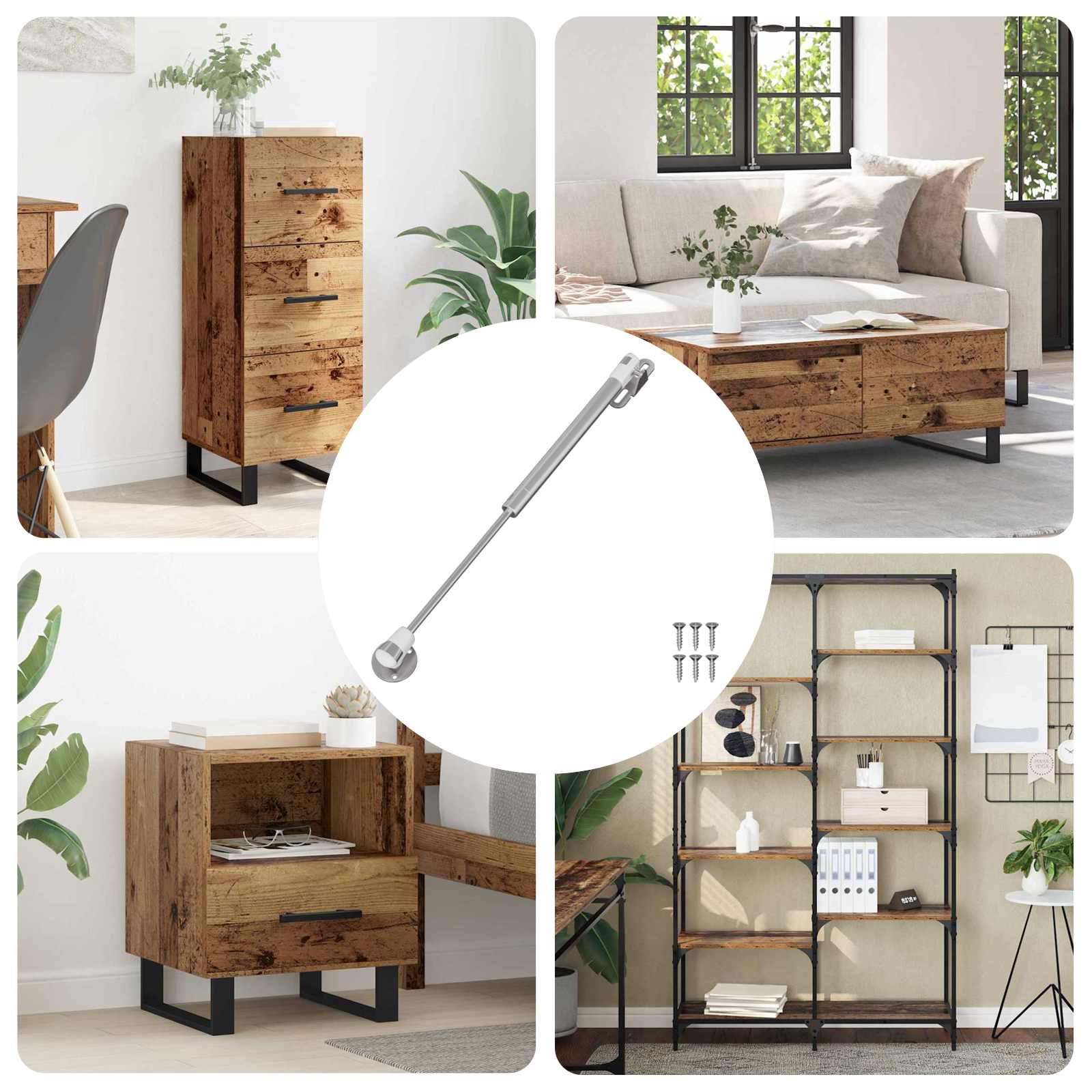 vidaXL Arc Gaz Hidraulic 12 pcs Argintiu 280 x 17 x 16 mm PP și Fier