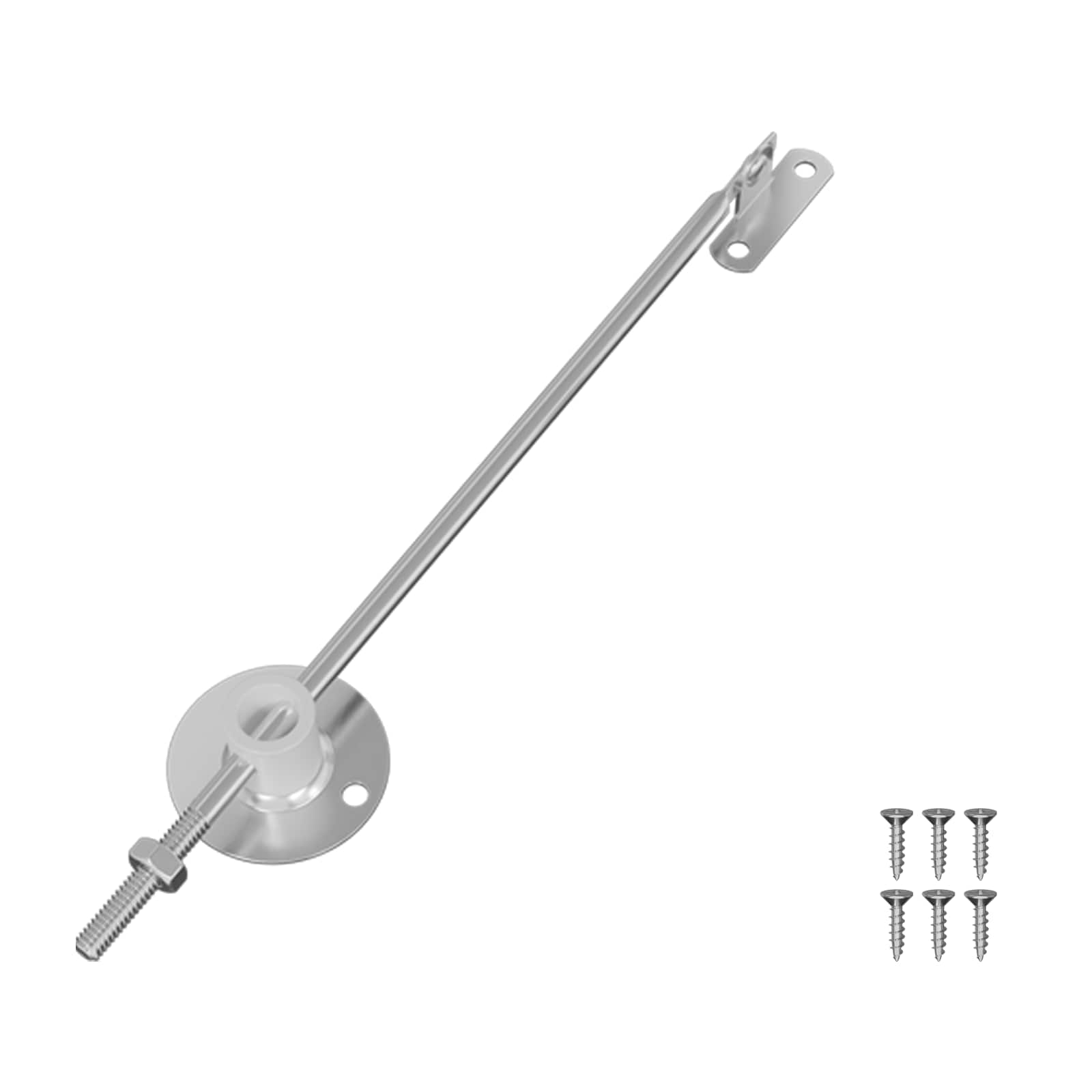 Thumbnail - vidaXL Deckelstützscharnier 12 pcs Silber 194 x 36 x 18 mm Eisen