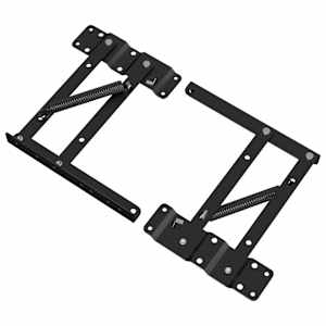 vidaXL Voodi t&otilde;stemehhanism 2 tk Must 340 x 95 x 40 mm Raud