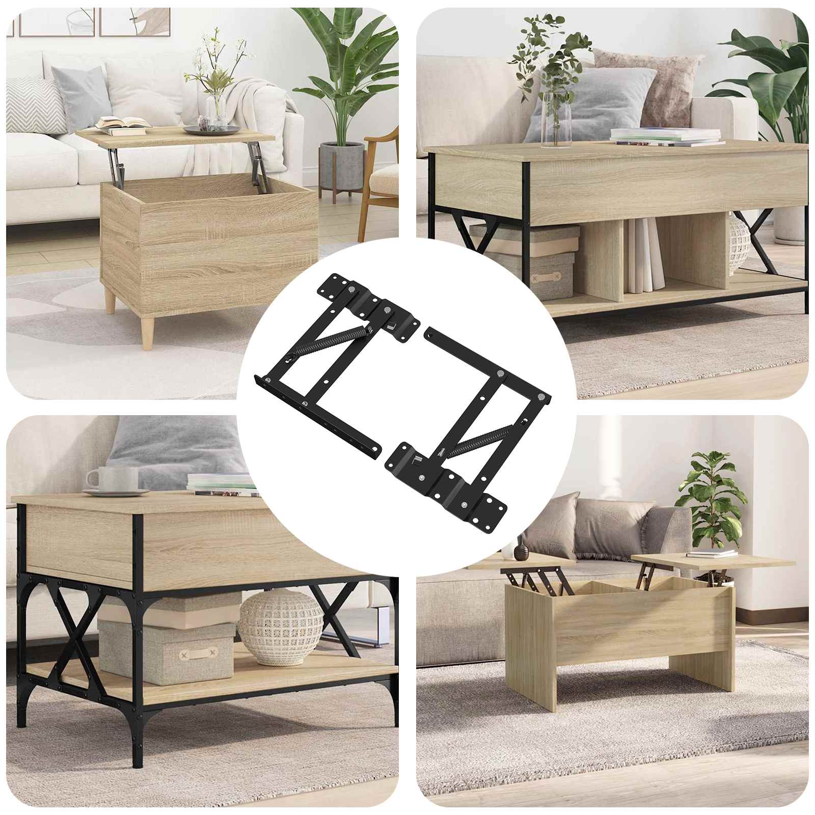 Gultas pacelšanas mehānisms 12 pcs Melna 340 x 95 x 40 mm