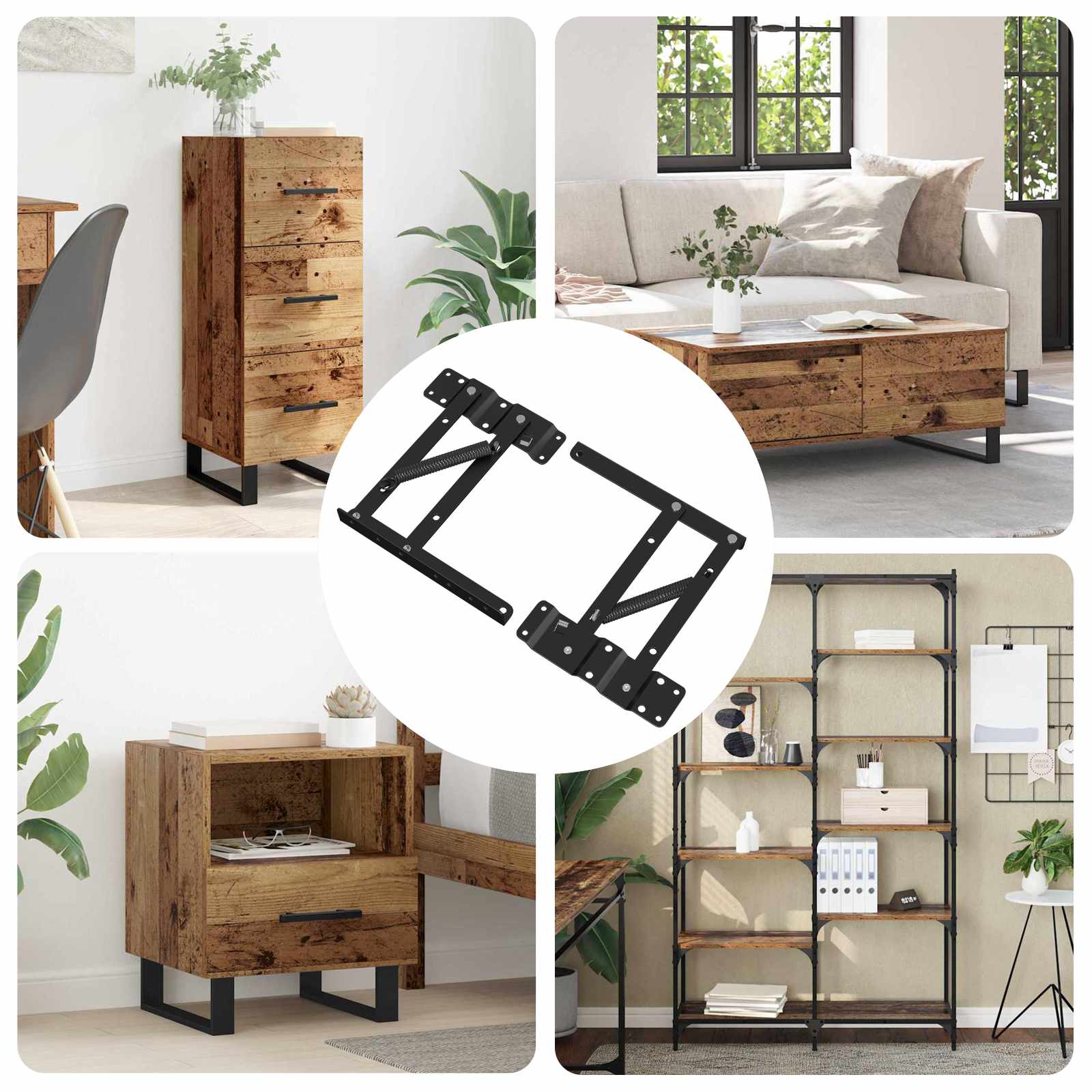 vidaXL Bettliftmechanismus 12 pcs Schwarz 34 x 9.5 x 4 mm Eisen