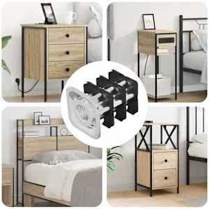 Navojni cevni vstavek 12 pcs Črna in srebrna Cinkana jeklena