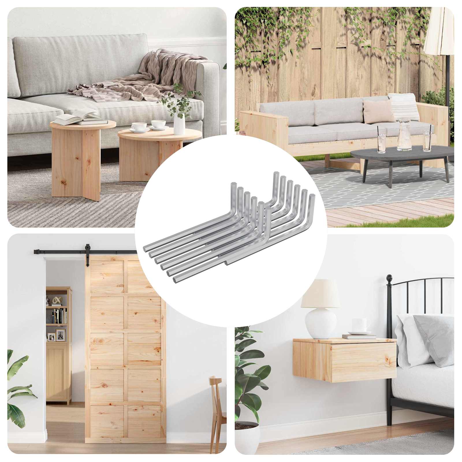 vidaXL Inbusschlüssel 4675 pcs Silber 32 x 86 mm Stahl