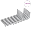 vidaXL Kuusnurkne V&otilde;ti 12 tk H&otilde;bedane 22 x 66 mm Teras
