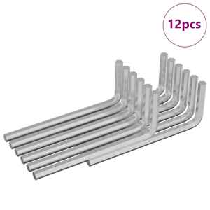 Šestihranný klíč 12 ks Stříbrná 22 x 66 mm Ocel - obrázek 2
