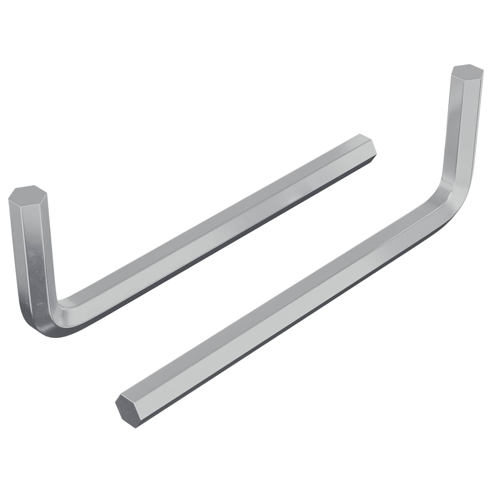Sešu stūru atslēga 2 pcs Sudraba 32 x 86 mm Tērauds