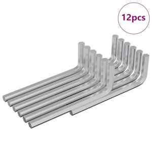 Šestihranný klíč 12 pcs Stříbrná 32 x 86 mm Ocel - obrázek 3