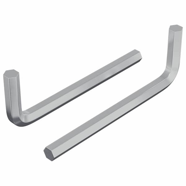 vidaXL Kuusnurkne V&otilde;ti 2 tk H&otilde;bedane 32 x 86 mm Teras