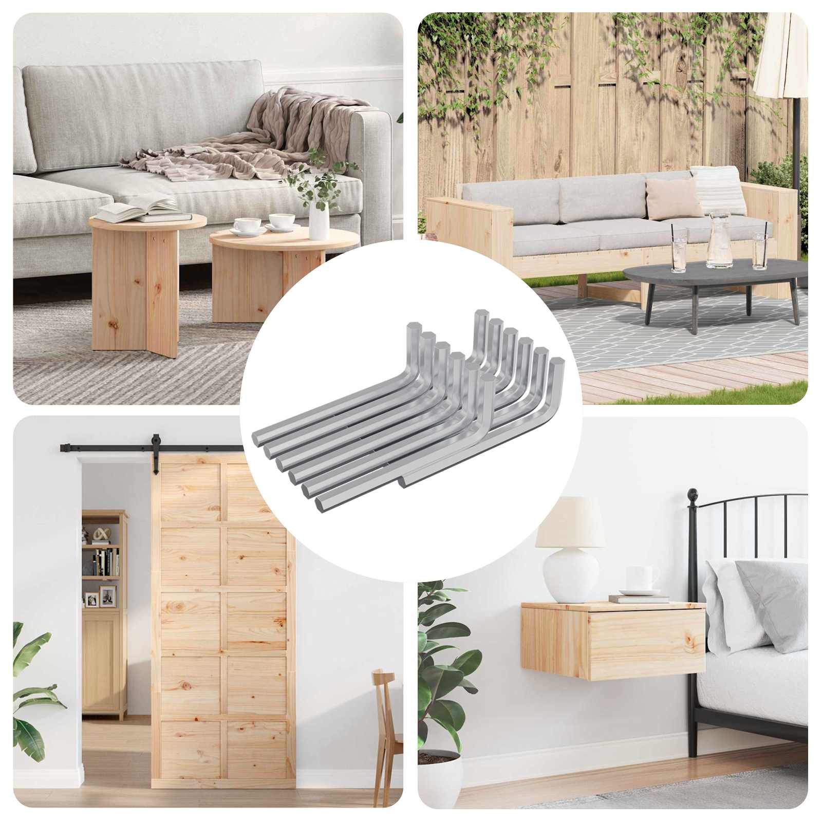 Zeskantsleutel 1800 pcs Zilver 32 x 86 mm Staal