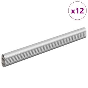 Tyč Skříně 12 pcs Stříbrná 264 x 15 x 29 mm Hliníková slitina - obrázek 2