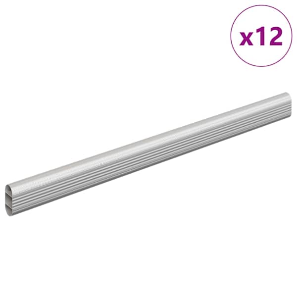 vidaXL Kapi vars 12 tk H&otilde;bedane 371,5 x 15 x 29 mm Alumiiniumisulamist