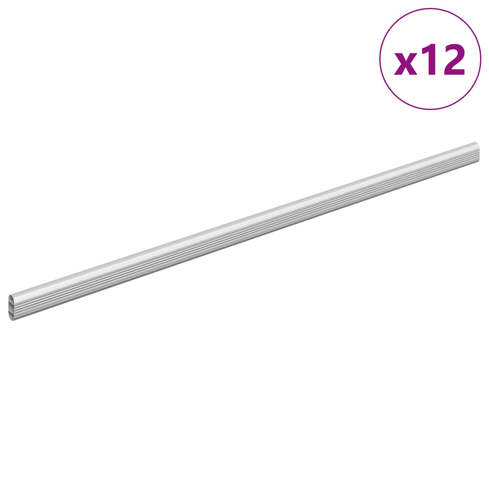 Șină pentru dressing 12 pcs Argintiu 764 x 15 x 29 mm [1]