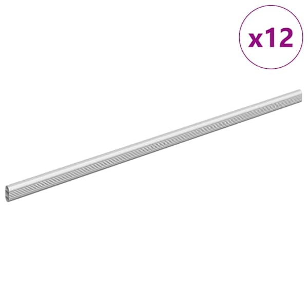 vidaXL Kapi vars 12 tk H&otilde;bedane 664 x 15 x 29 mm Alumiiniumisulamist