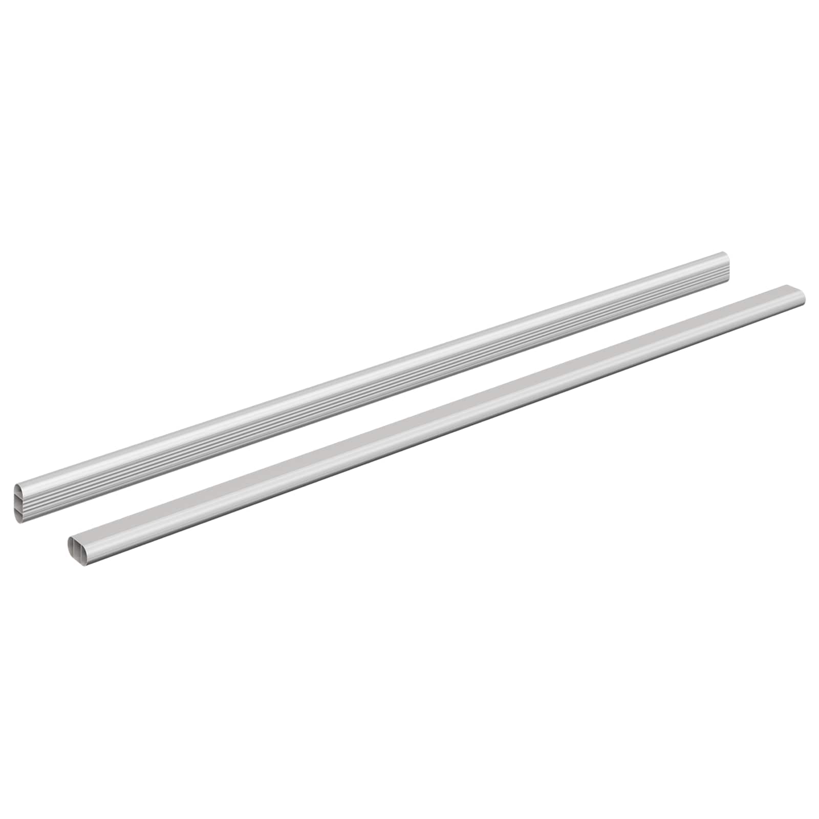 vidaXL Tyč Skříně 2 ks Stříbrná 764 x 15 x 29 mm Hliníková slitina