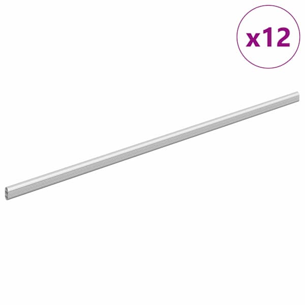 vidaXL Kapi vars 12 tk H&otilde;bedane 964 x 15 x 29 mm Alumiiniumisulamist