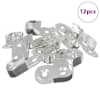 vidaXL Kappi R&ouml;&ouml;pa Kinnitus 12 tk Valge Tsink 40 x 18 x 10 mm Raud