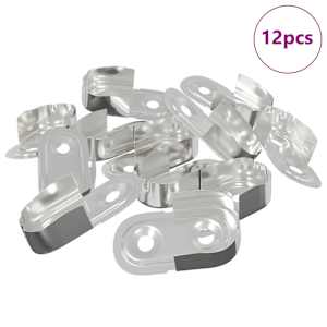 Konzole na šatní tyč 12 pcs Bílý zinek 40 x 18 x 10 mm Železo - obrázek 2