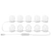 vidaXL Peegelvalgustid LED-ribadega Valge 4,5 x 4,5 x 4,7 cm Plastmass