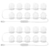 vidaXL Peegelvalgustid 2 tk Valge 4,5 x 4,5 x 4,7 cm Plastmass