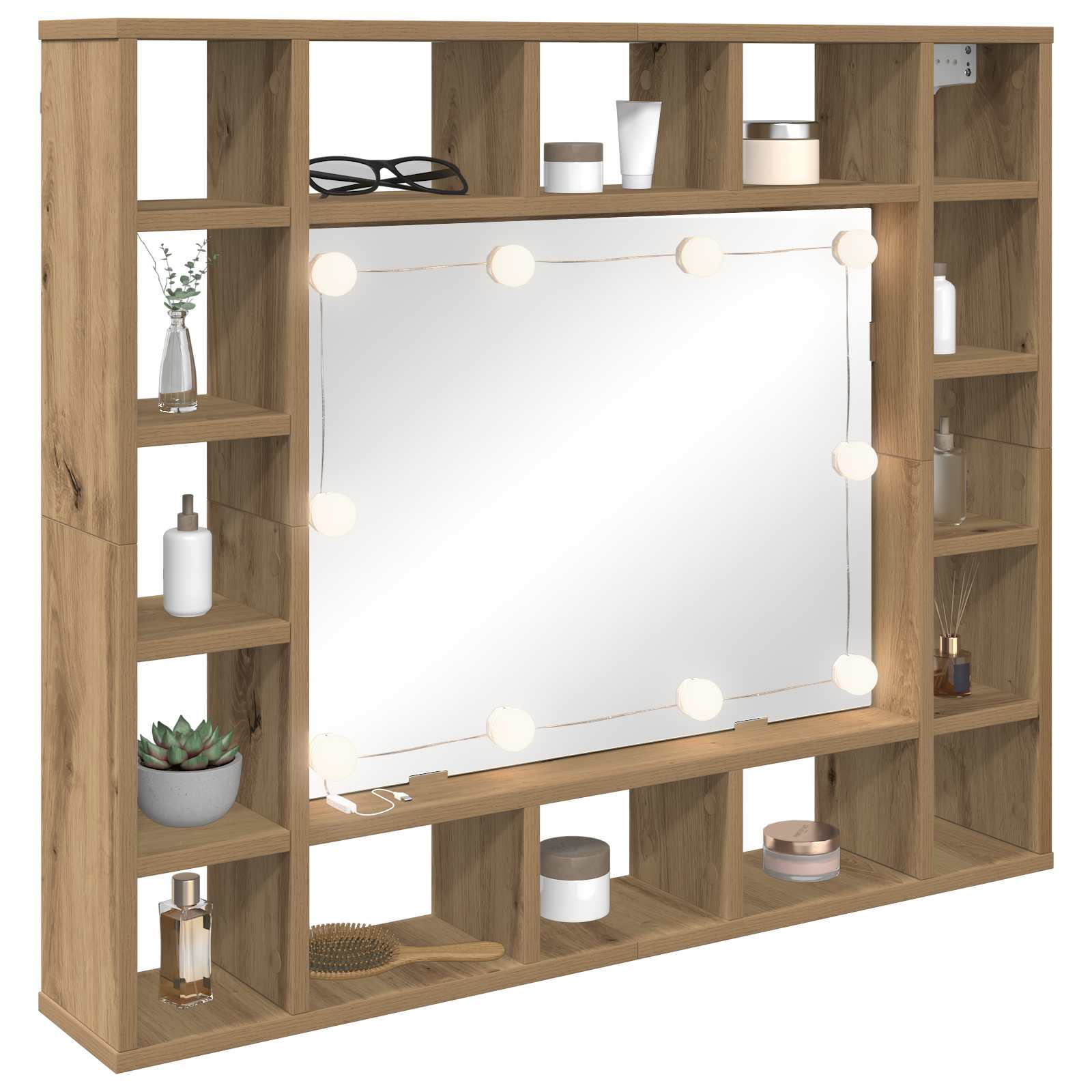 Thumbnail - vidaXL Spiegelleuchten 2 pcs Weiß 4,5 x 4,5 x 4,8 cm Kunststoff