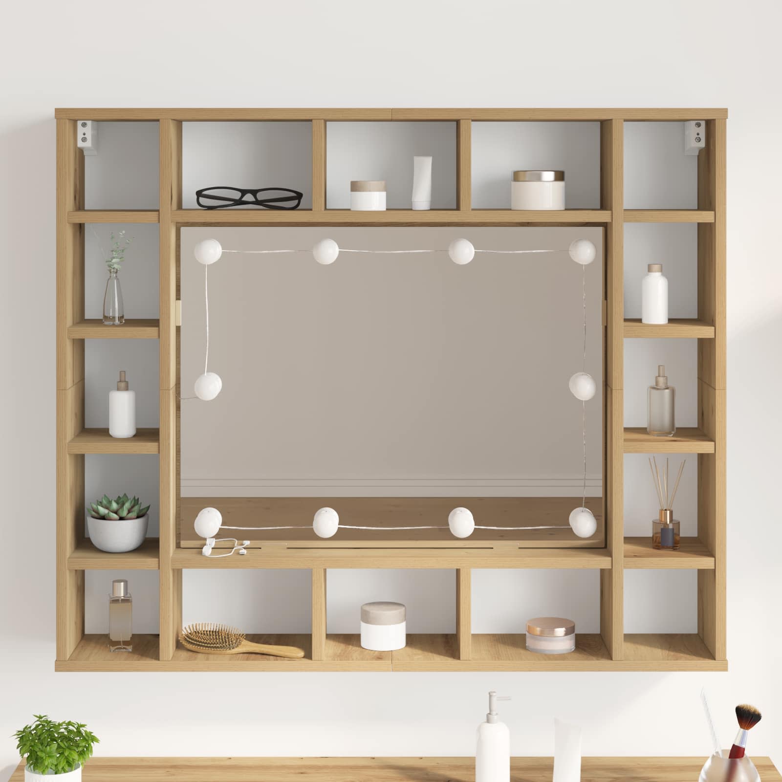 Ogledalni luči 12 pcs Bela 4.5 x 4.5 x 4.8 cm Plastika