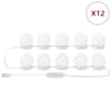 vidaXL Peegelvalgustid 12 tk Valge 4,5 x 4,5 x 4,7 cm Plastmass