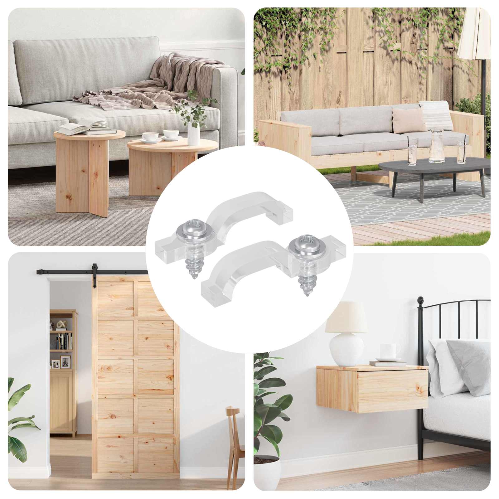 Cabluri & corzi pentru iluminat - Clipuri LED pentru Strip 2 pcs Transparent 2 x 1 x 0.5 cm