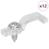 vidaXL LED riba klambrid 23,8 mm 12 tk L&auml;bipaistev Plast ja raud