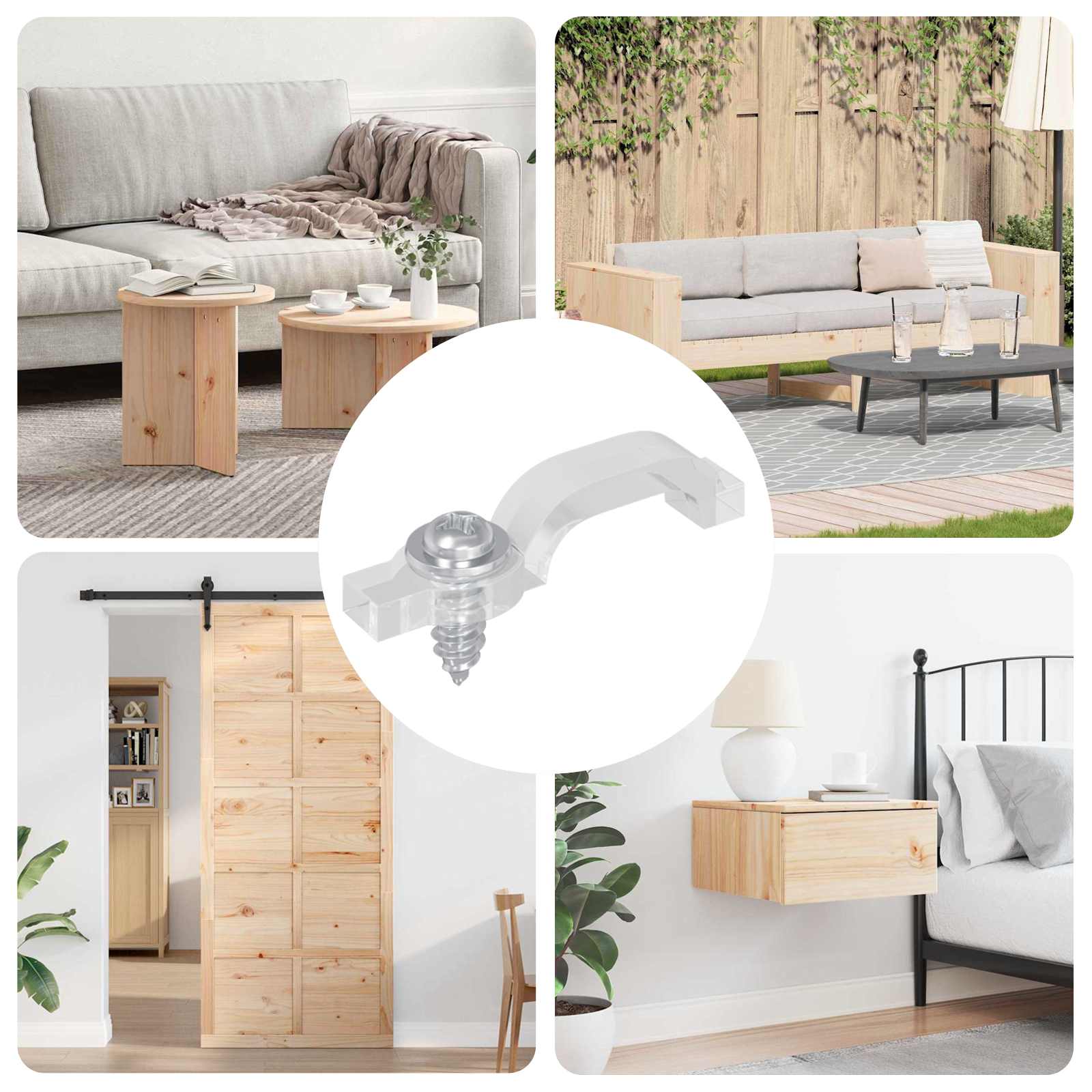 vidaXL LED Streifen Clips 2 pcs Transparent 23,8 x 7,3 x 4,3 mm