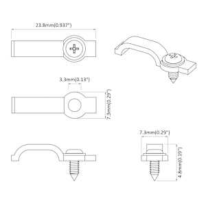 LED pásek spony 23,8 mm 2 pcs Transparentní Plast a železo - obrázek 6