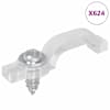 vidaXL LED riba klambrid 23,8 mm 12 tk L&auml;bipaistev Plast ja raud