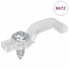 vidaXL LED riba klambrid 23,8 mm 12 tk L&auml;bipaistev Plast ja raud