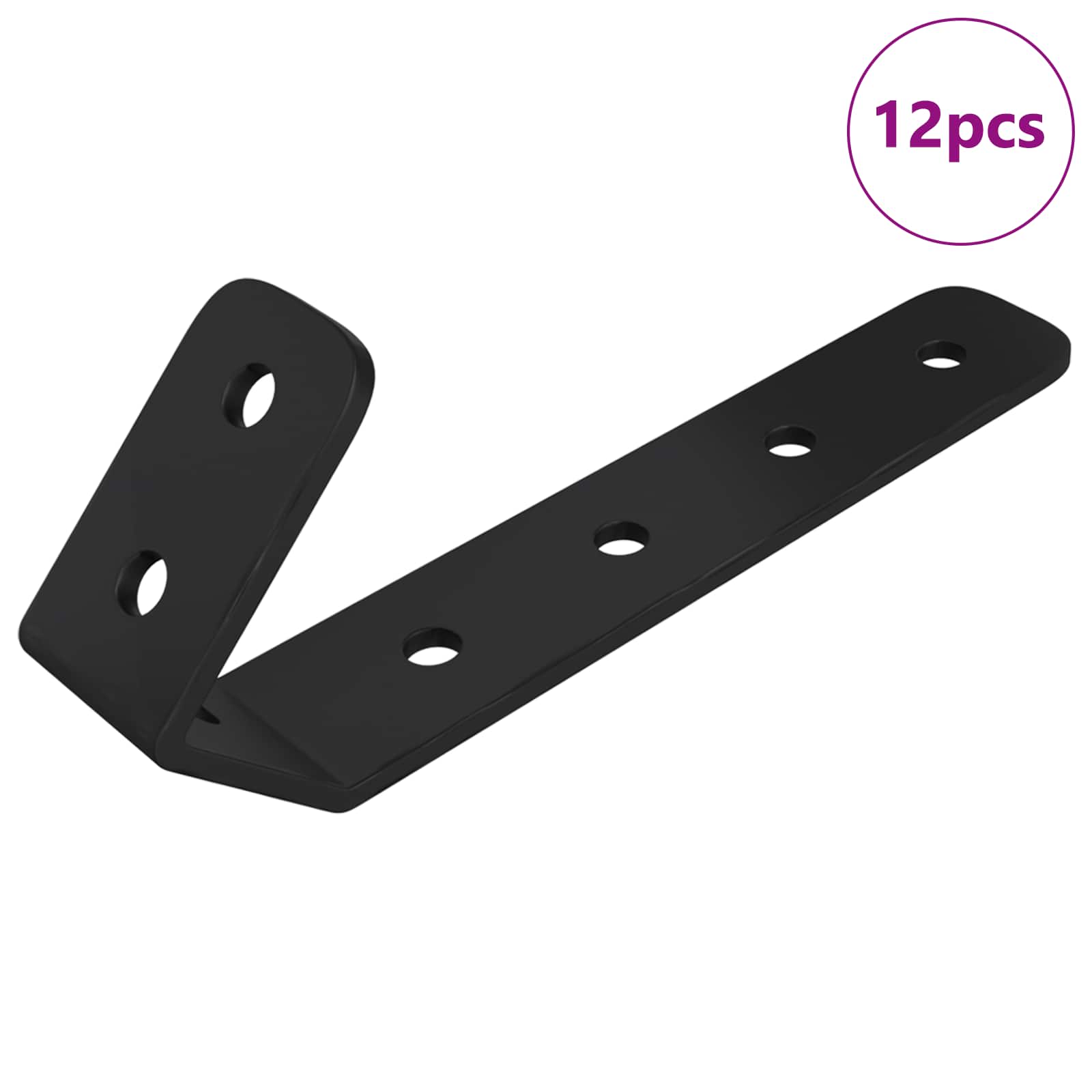 Thumbnail - vidaXL Haken 12 pcs Schwarz M5 x 110 mm Eisen