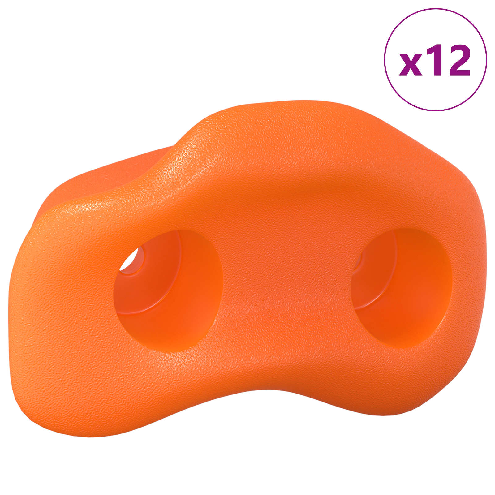 Thumbnail - vidaXL Klettergriff 12 pcs Orange 100 x 67 x 43 mm PP
