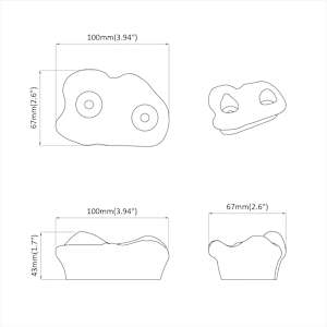 Lezecká chyt 2 pcs Zelená 100 x 67 x 43 mm PP - obrázek 8