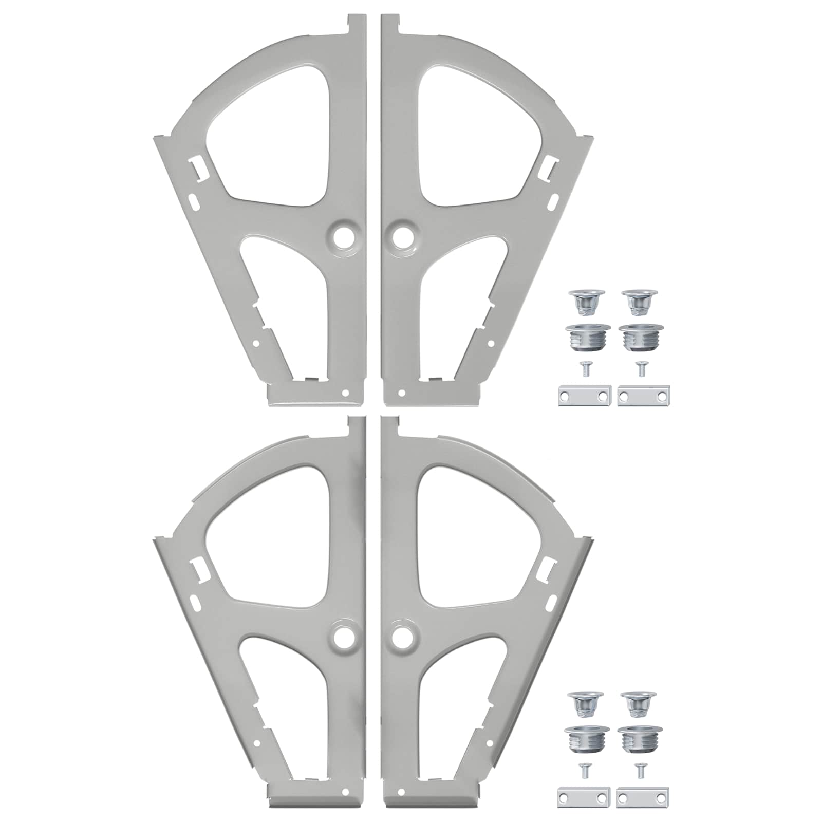 Thumbnail - vidaXL Klappenscharnier 2 pcs Silber 235 x 155 x 30 mm Eisen