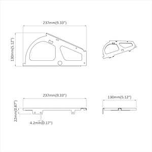 Pant na výklopný šuplík 2 pcs Stříbrná 235 x 155 x 30 mm Železo - obrázek 6